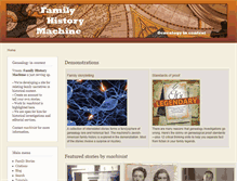 Tablet Screenshot of familyhistorymachine.com